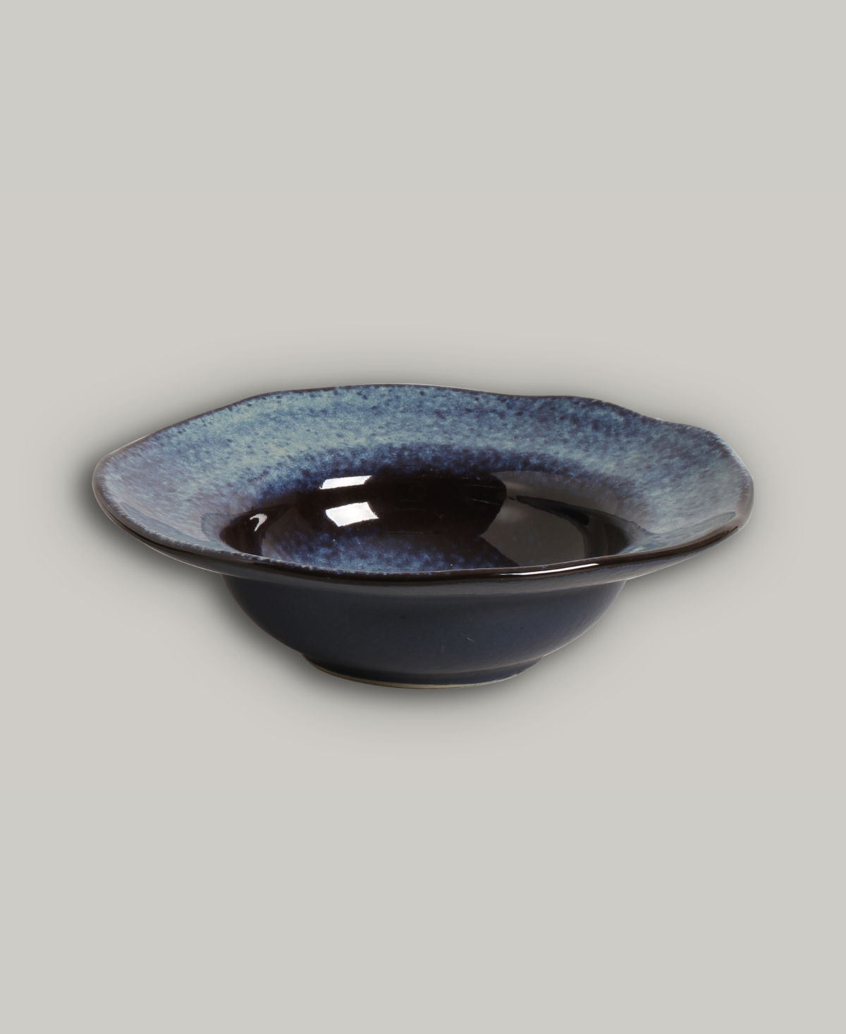 Porto Brasil Stoneware Deep Rim Dessert Plates, Set Of 4 In Denim