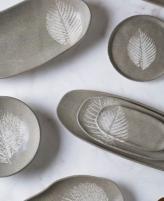 Seiva Stoneware Large Shallow Oval Platters, Set of 4