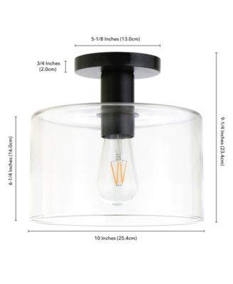 10" Metal Henri Wide Flush Mount