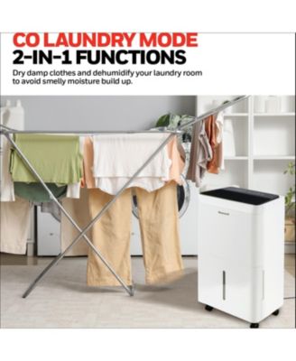 2024 NEW! 50-Pint ENERGY STAR Dehumidifier with PUMP for 4,000 Sq Ft – Laundry Mode, Auto-Comfort Mode & Thermal Overload Protection,TPFIT50PWK