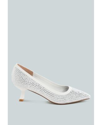 Vimto Breathable Flyknit Rhinestone Pumps