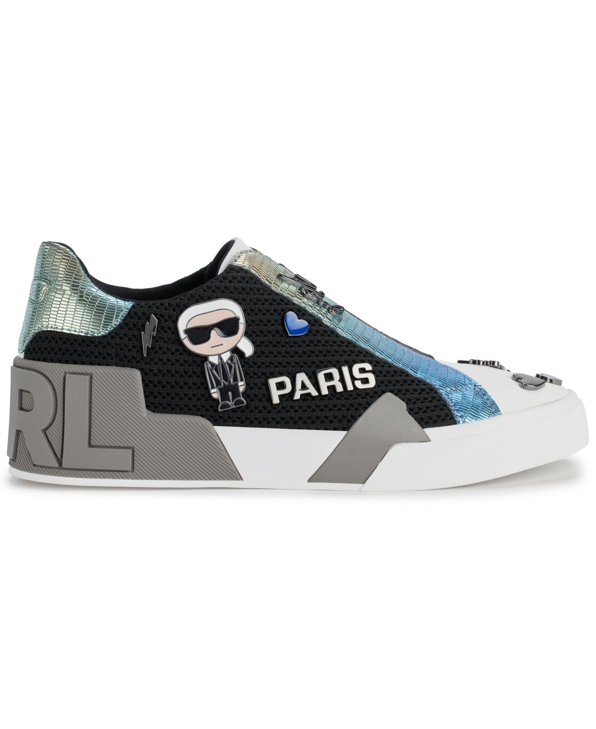 Shop Karl Lagerfeld Women's Mavise Slip-on Sneakers In Black,multi