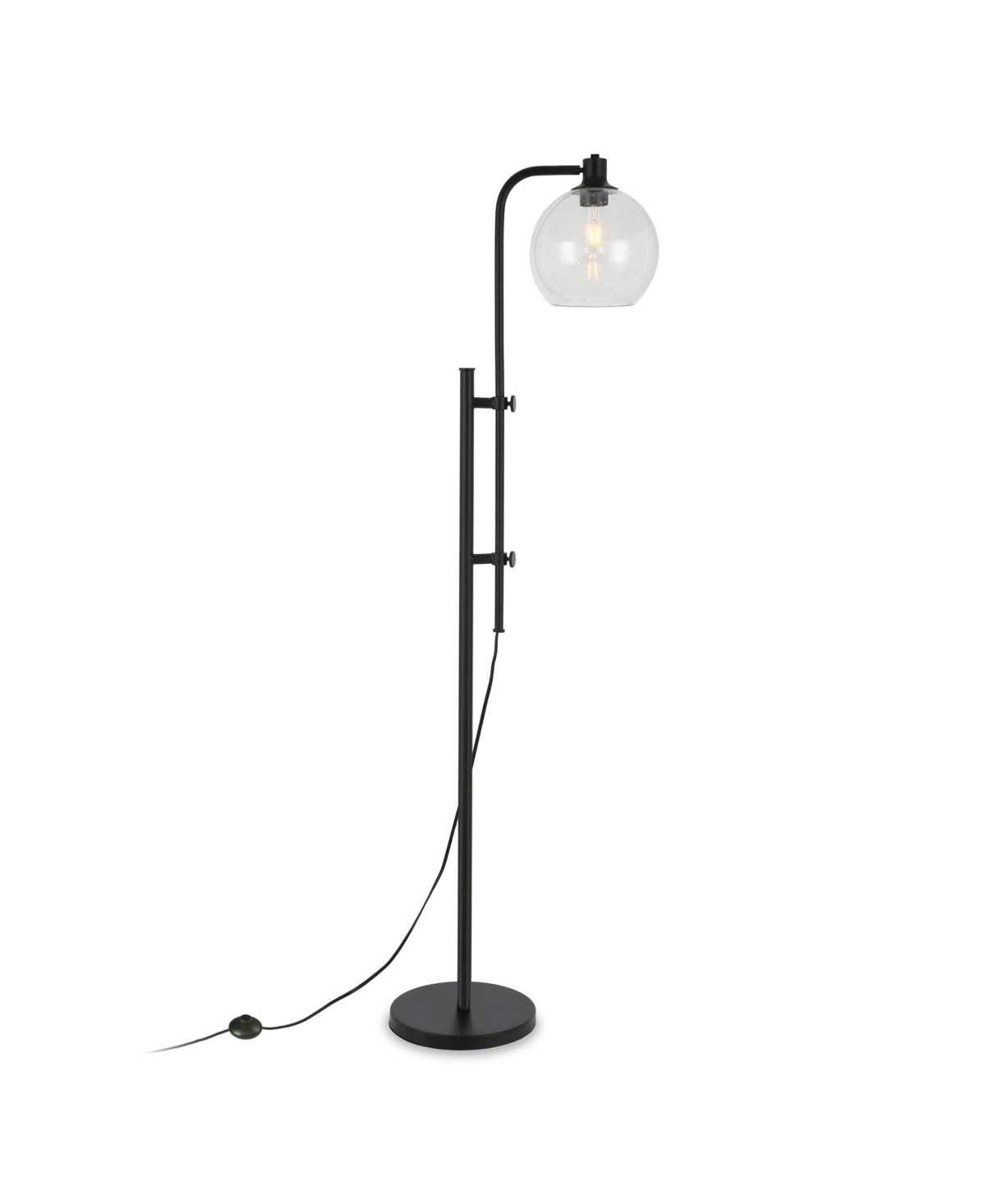 Hudson & Canal 68" Metal Antho Height-adjustable Floor Lamp In Blackened Bronze