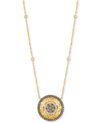 Le Vian - Nude Diamond & Chocolate Diamond Pendant Necklace (3/4 ct. t.w.) in 14k Honey Gold