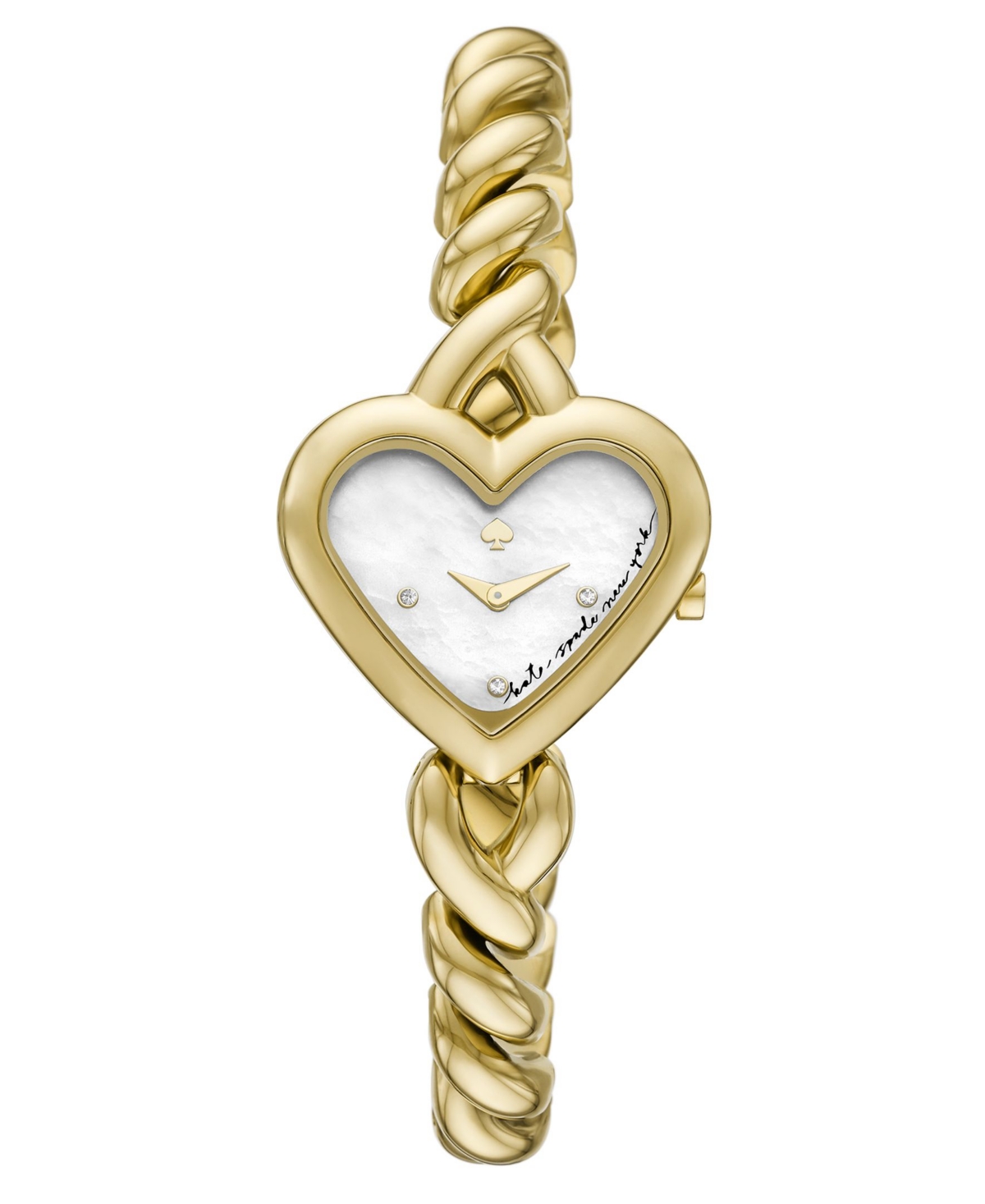 Women's Monroe Heart Three-Hand Gold-Tone Stainless Steel Watch, 27mm - Gold-tone