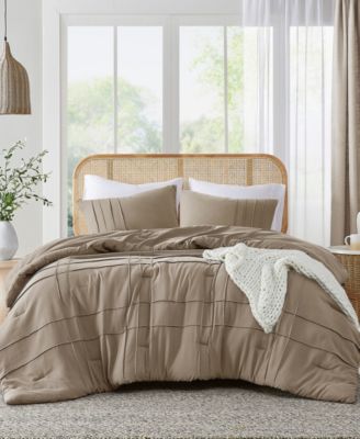 Porter Pleated 3-Pc. Comforter Set, Queen