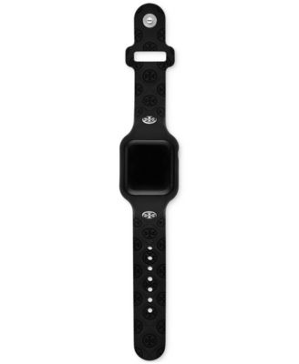 Tory Burch - The T Monogram Black Silicone Strap For Apple Watch&reg; 41mm