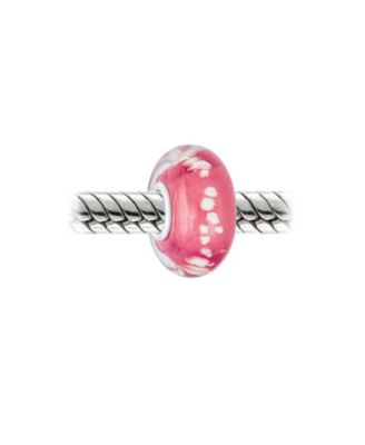 Murano Glass Charm Bead Sterling Silver Core Green Pink Blue Aqua Red Ocean Spacer