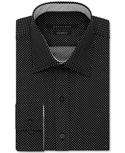 Sean John Classic/Regular Fit Men's Dot Print Classic-Fit Dress Shirt