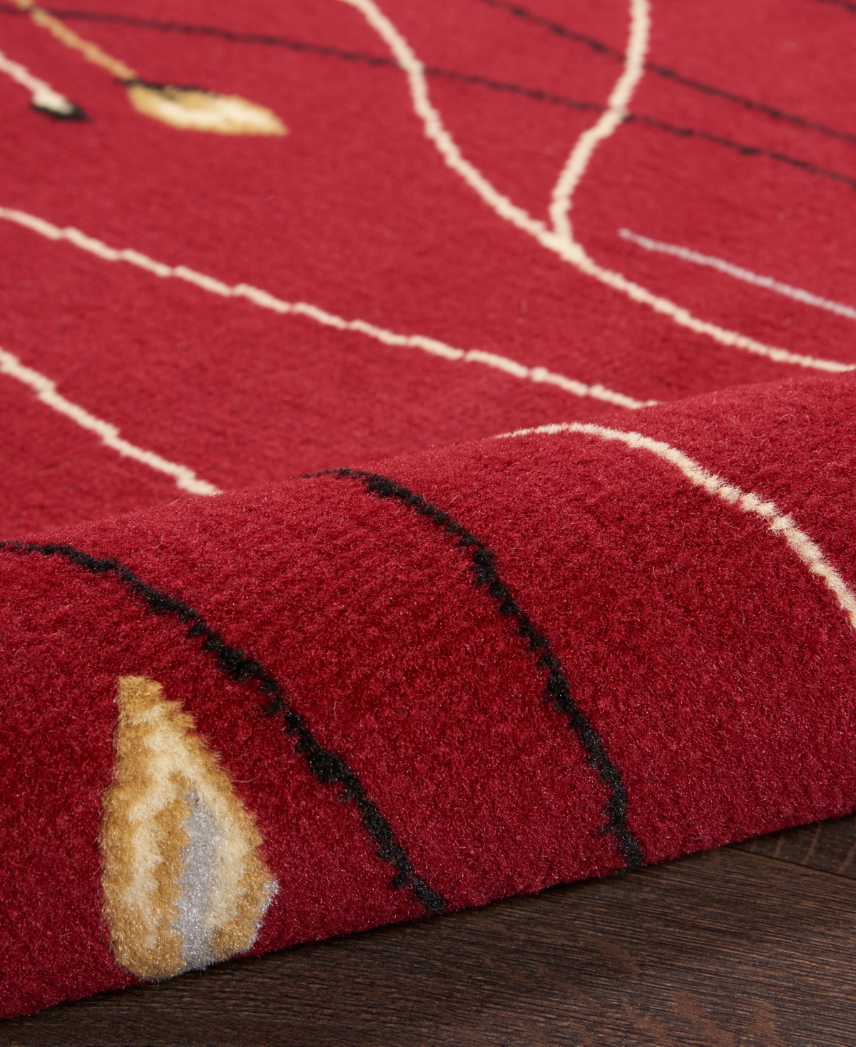 Nourison Home Grafix Grf15 2'3"x10' Runner Area Rug In Red