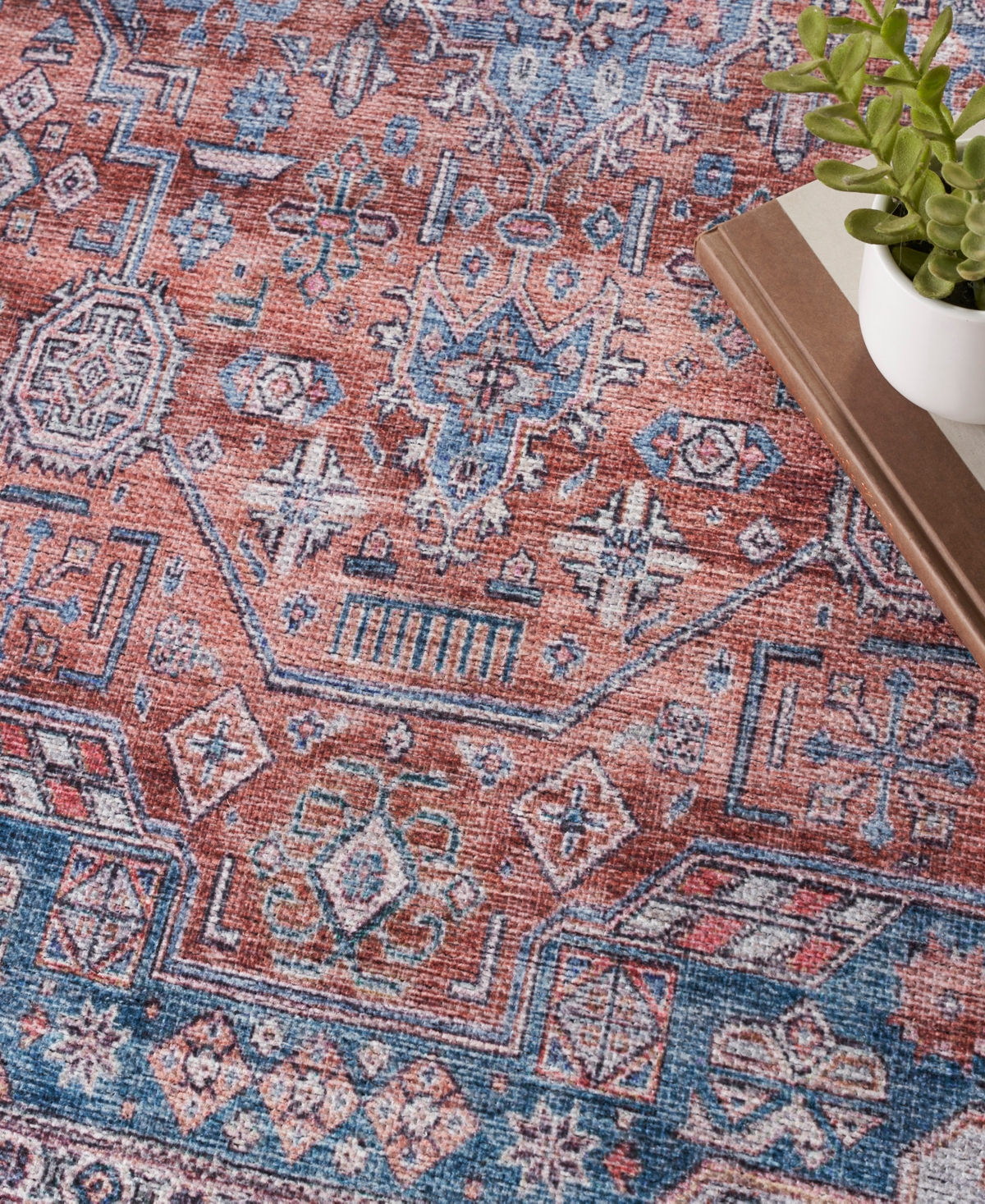 Nourison Home Grand Washables Grw01 5'3"x7'3" Area Rug In Blue,multi