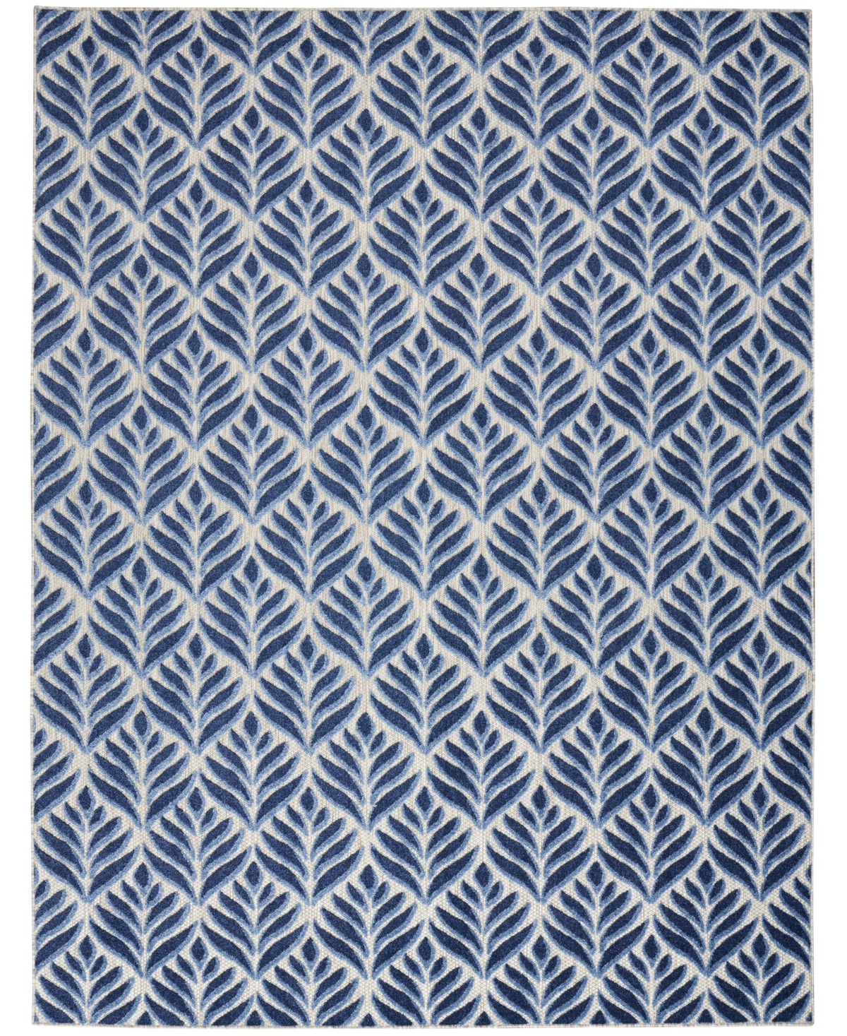 Nourison Home Aloha Alh35 3'6"x5'6" Area Rug In Blue