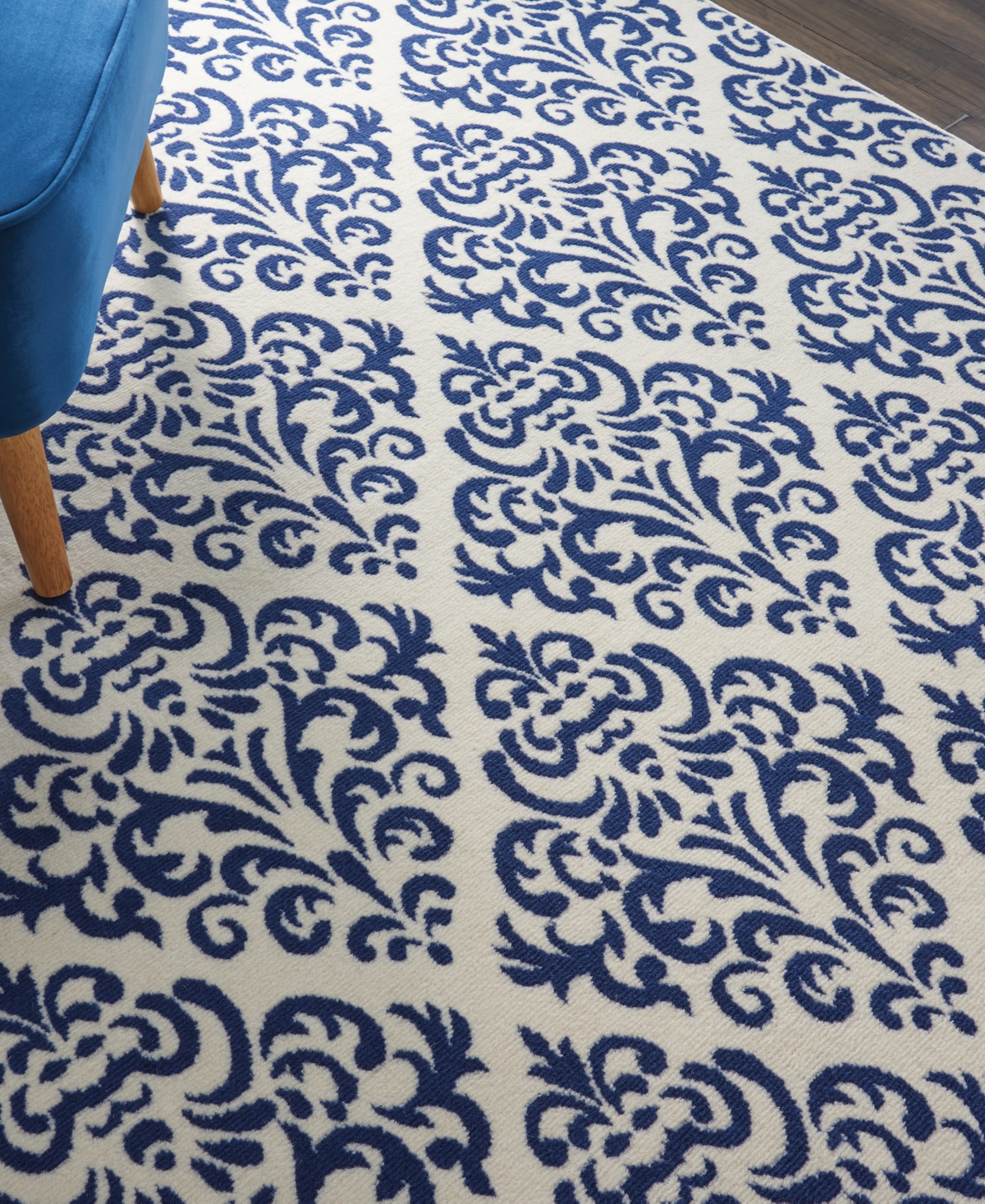 Nourison Home Grafix Grf06 6'x9' Area Rug In White,blue