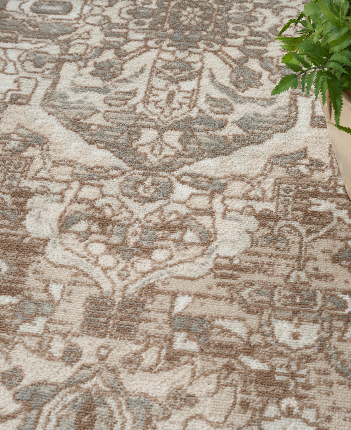 Nourison Home Quarry Qua05 3'9"x5'9" Area Rug In Beige