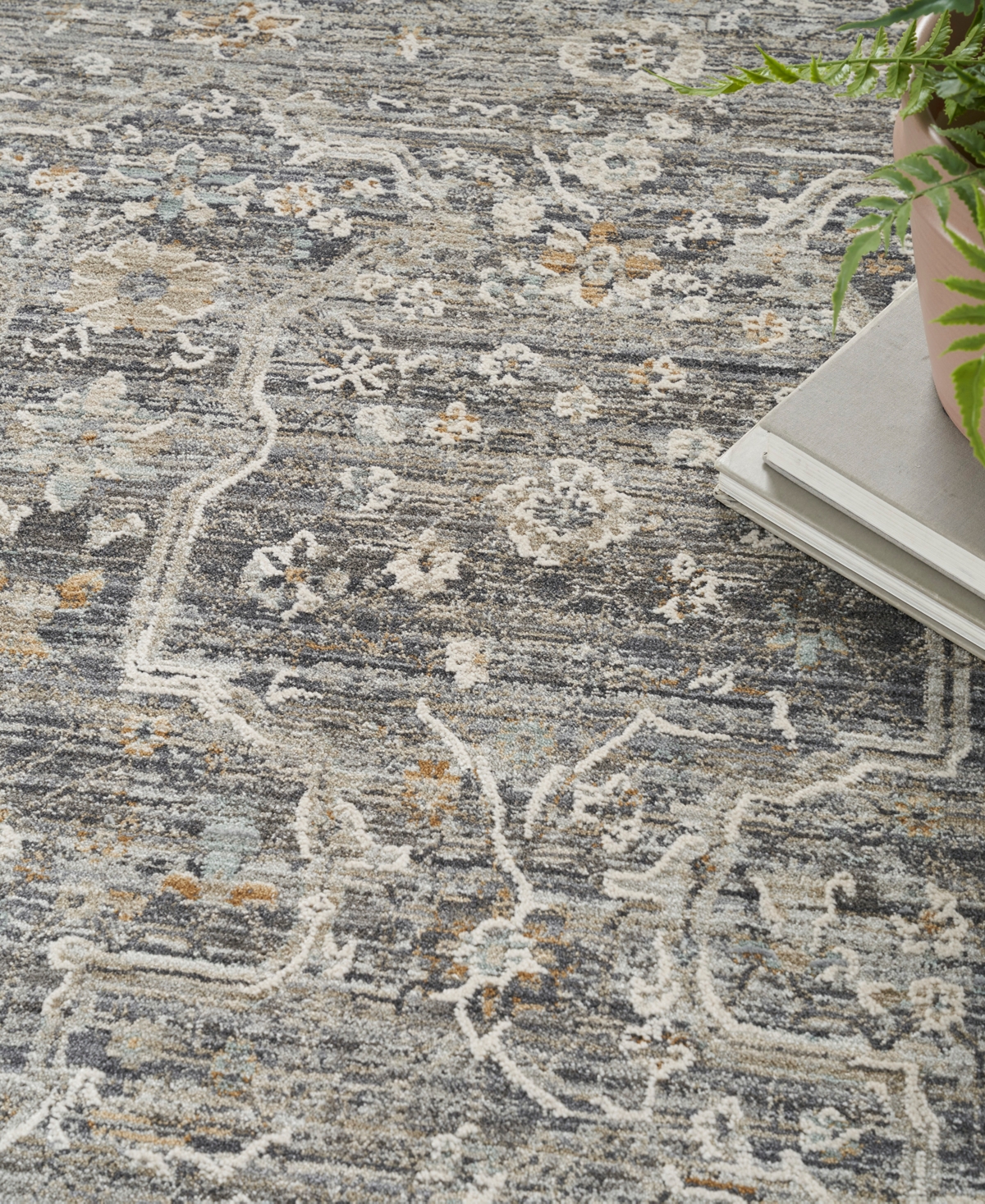 Nourison Home Lynx Lnx03 5'3"x7'10" Area Rug In Slate