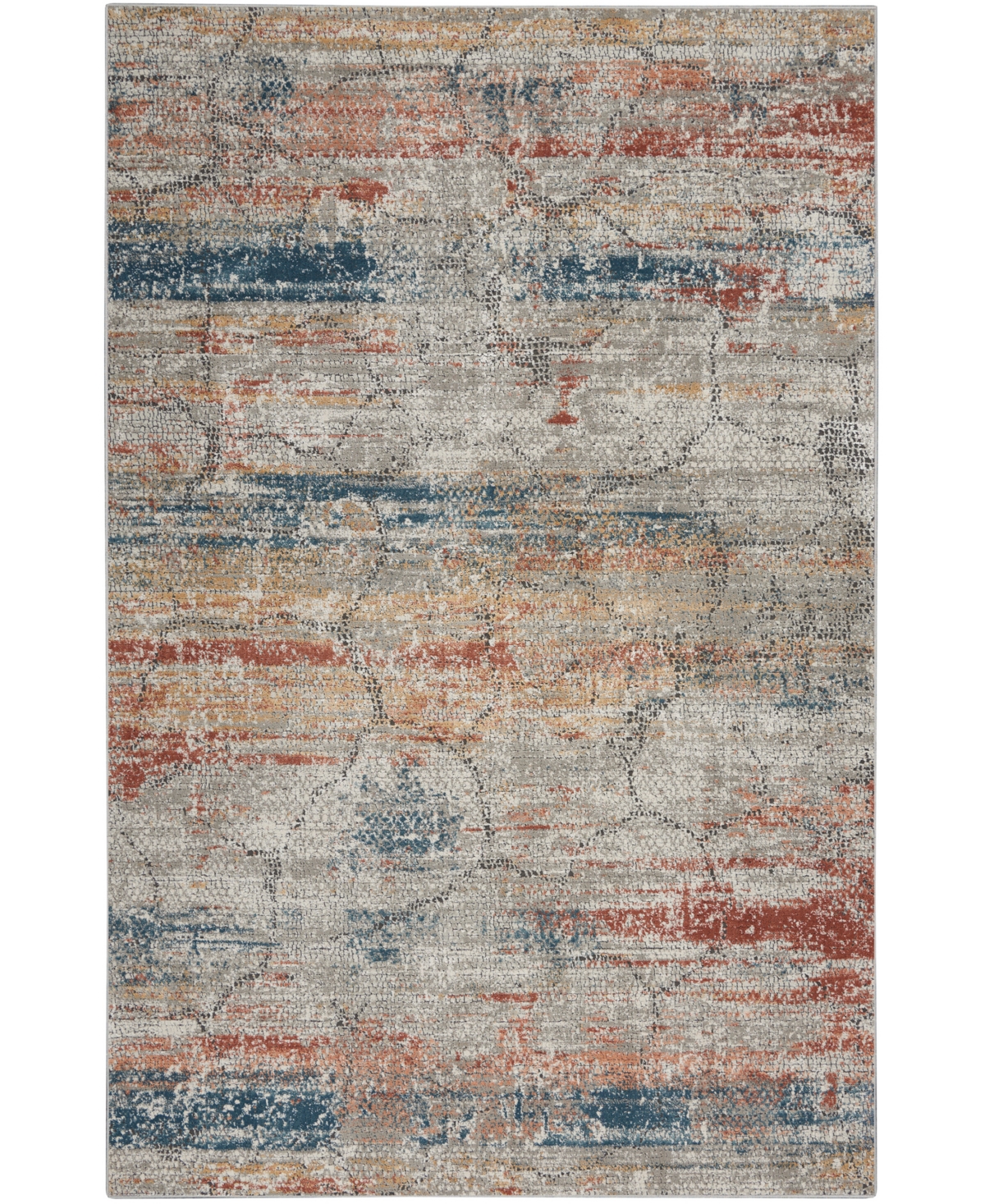 Nourison Home Rustic Textures Rus11 5'3"x7'3" Area Rug In Multi