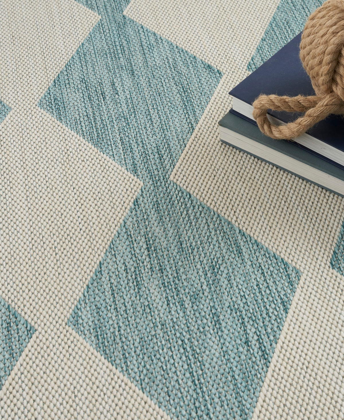 Nourison Home Positano Pos04 6'x9' Area Rug In Aqua