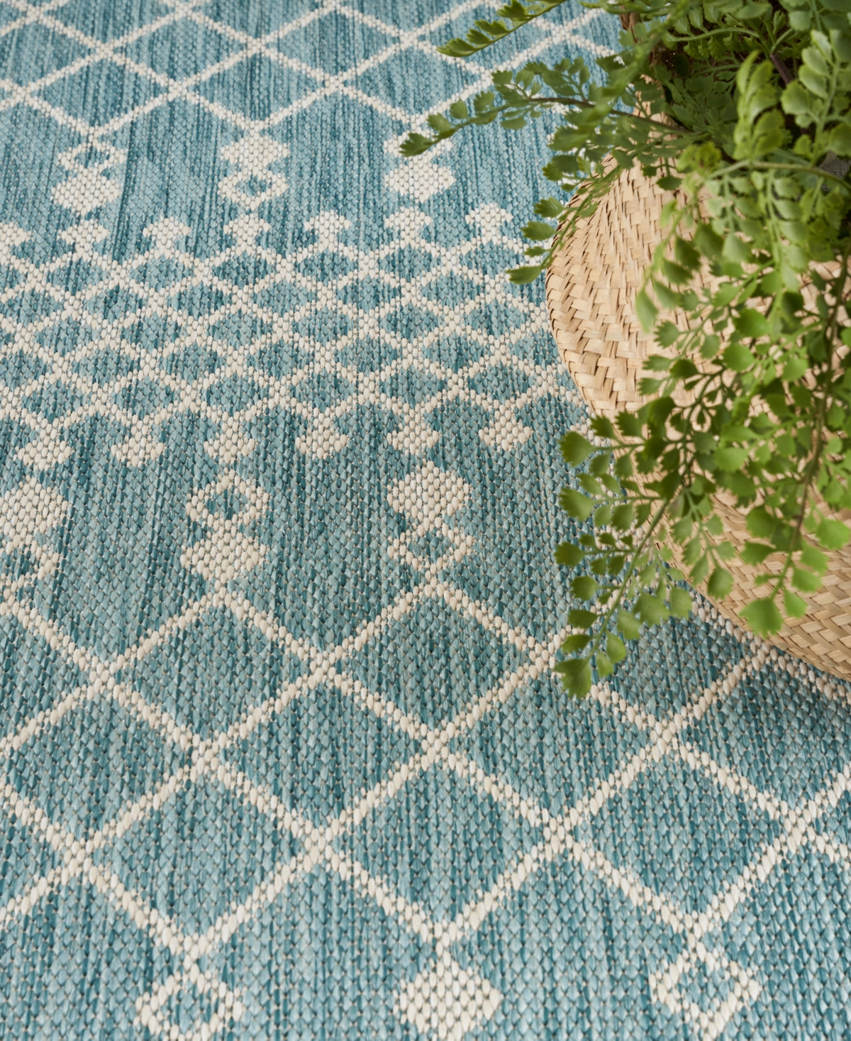 Nourison Home Positano Pos02 8'x10' Area Rug In Aqua