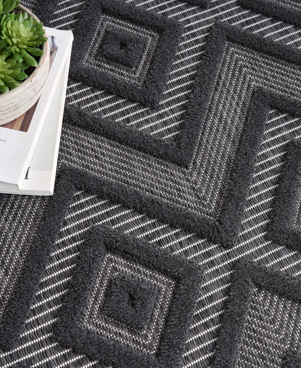 Nourison Home Versatile Nrv01 7'x10' Area Rug In Charcoal