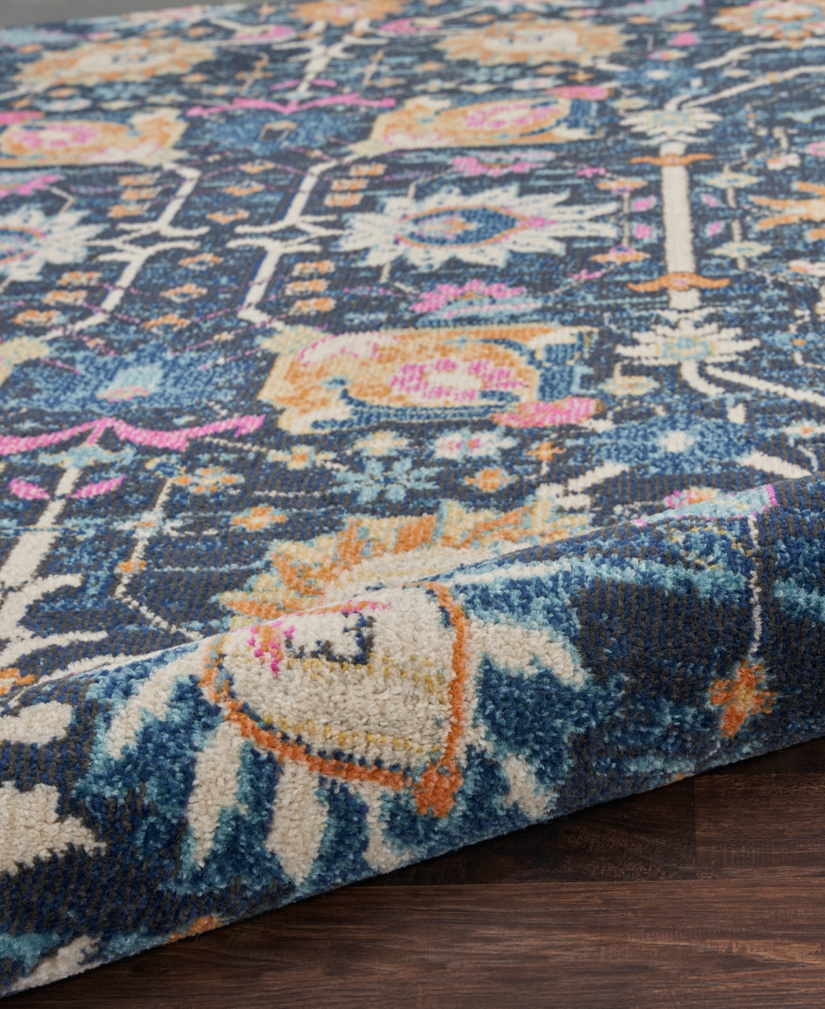 Nourison Home Passion Psn01 8'x8' Round Area Rug In Navy
