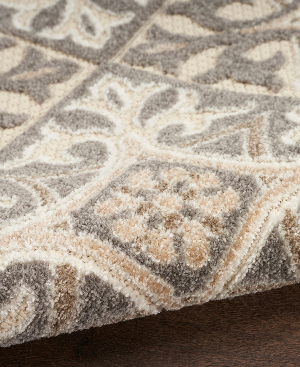 Nourison Home Aloha Alh34 7'x10' Area Rug In Ivory,gray