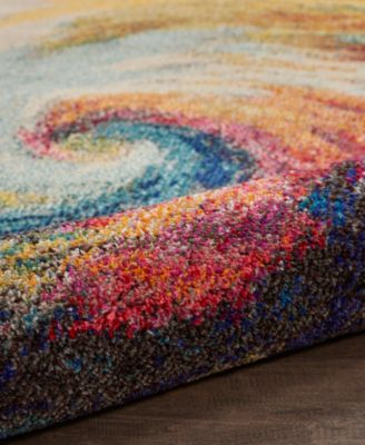 Celestial CES07 7'10"x7'10" Round Area Rug