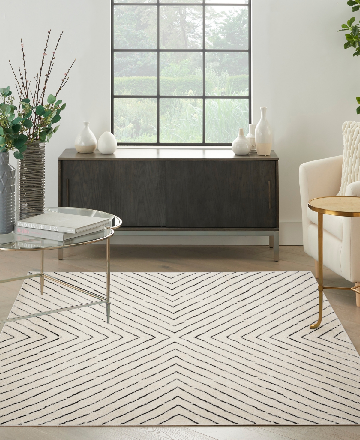 Nourison Home Modern Comfort Mnc01 5'3"x7' Area Rug In Ivory