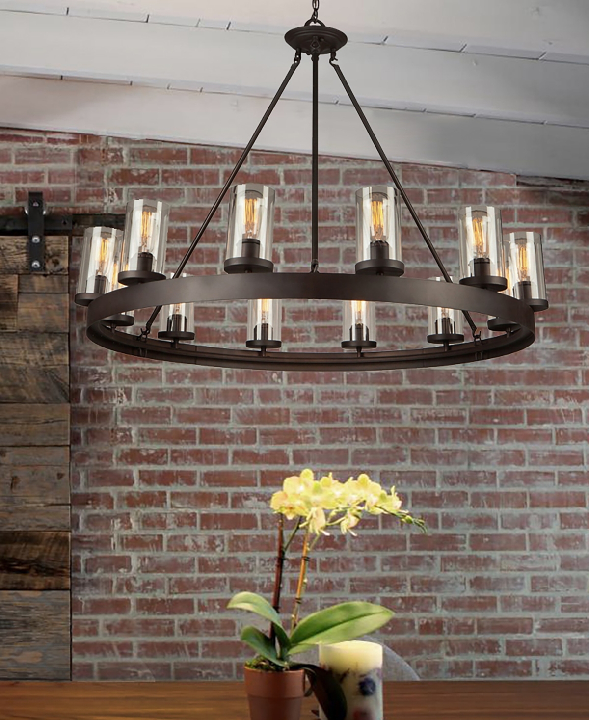 Artcraft Lighting Menlo Park Chandelier In Oil Rubbed Bronze,clear