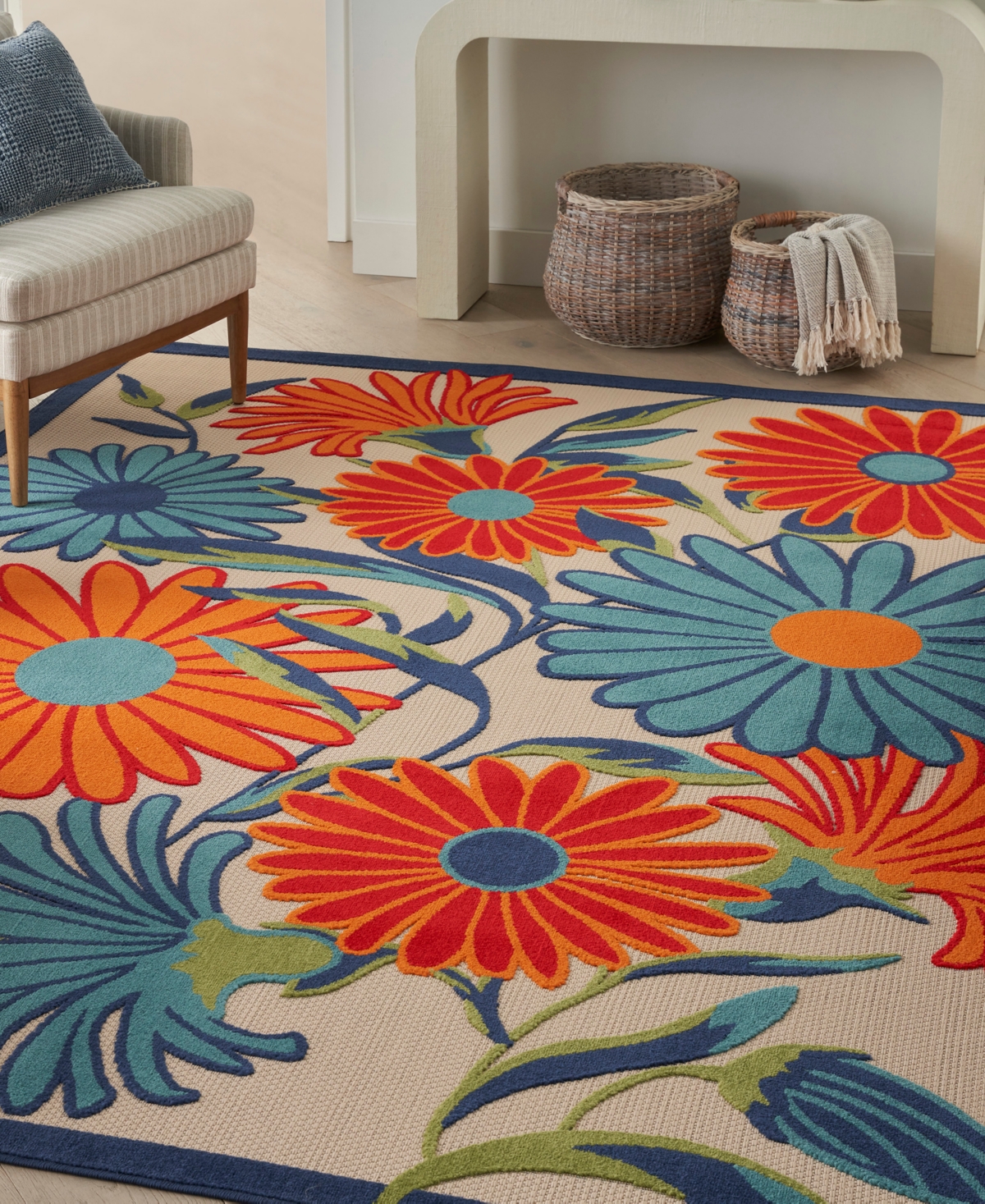 Nourison Home Aloha Alh33 7'x10' Area Rug In Multi