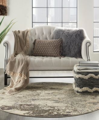 Celestial CES02 4'x4' Round Area Rug