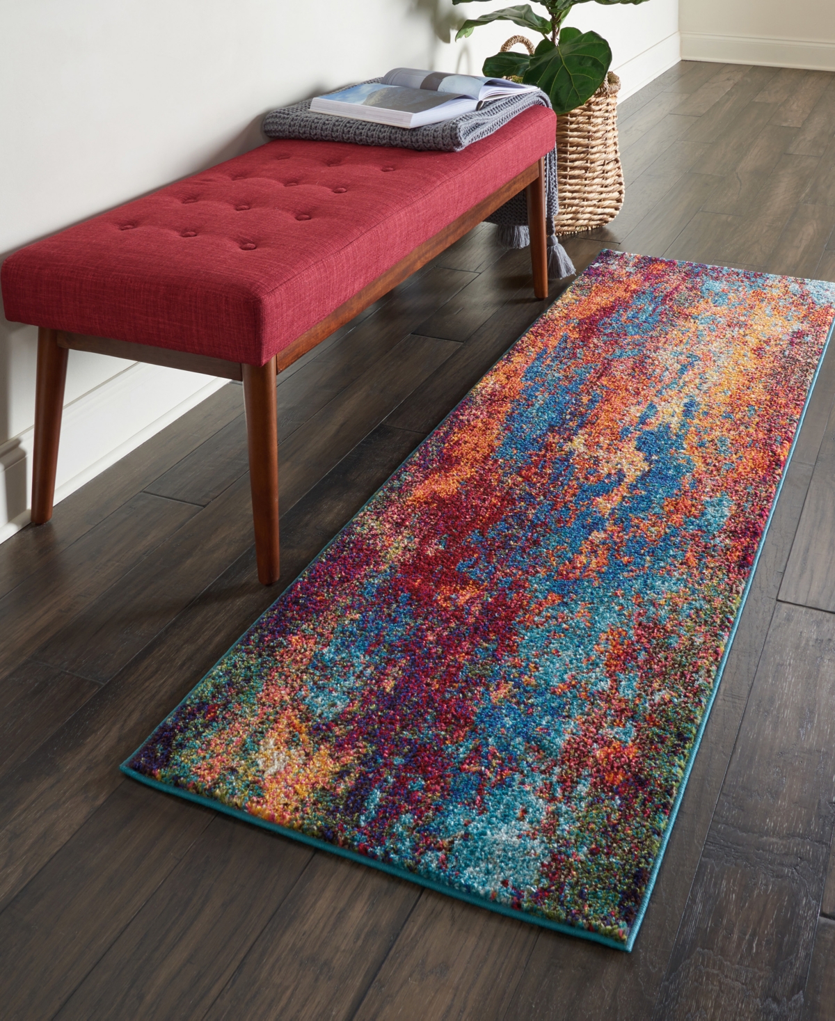 Nourison Home Celestial Ces08 2'x6' Runner Area Rug In Multi,blue