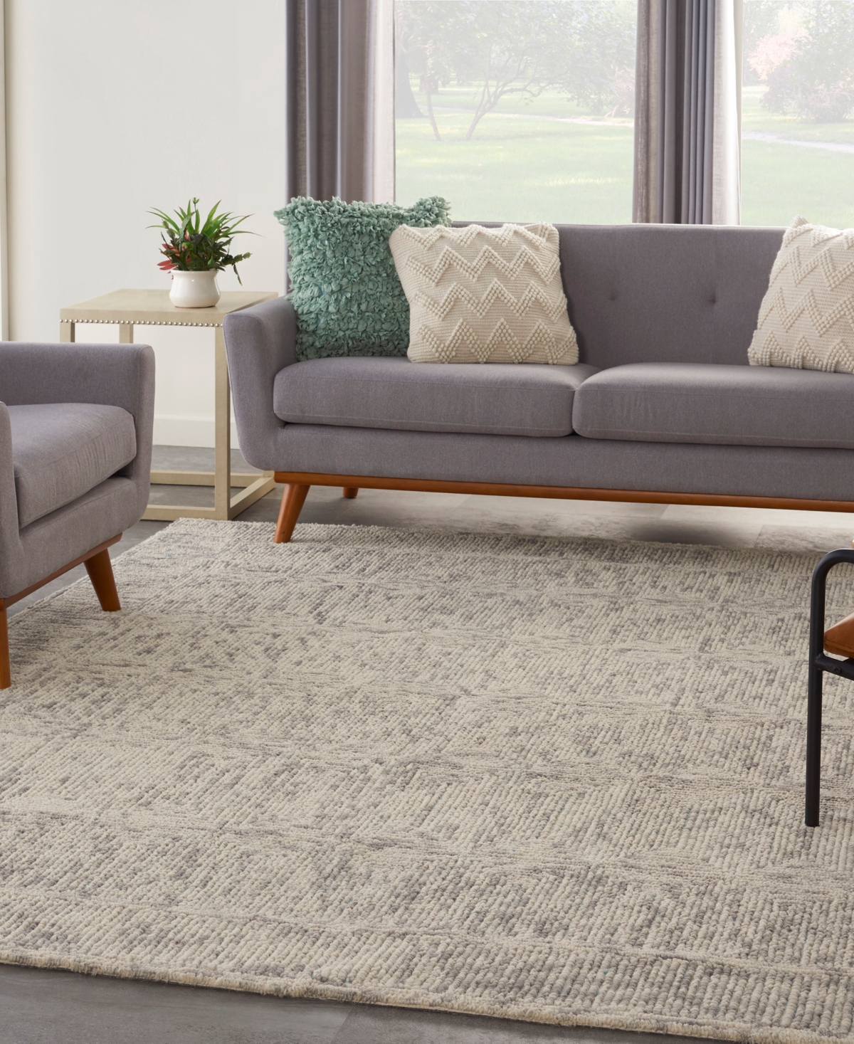 Nourison Home Colorado Clr04 7'9x9'9 Area Rug In Ivory,gray