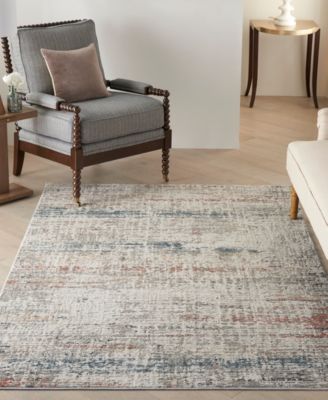 Nourison Home Rustic Textures Rus14 Rug Collection In Silver