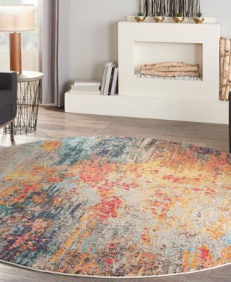 Celestial CES15 7'10"x7'10" Round Area Rug