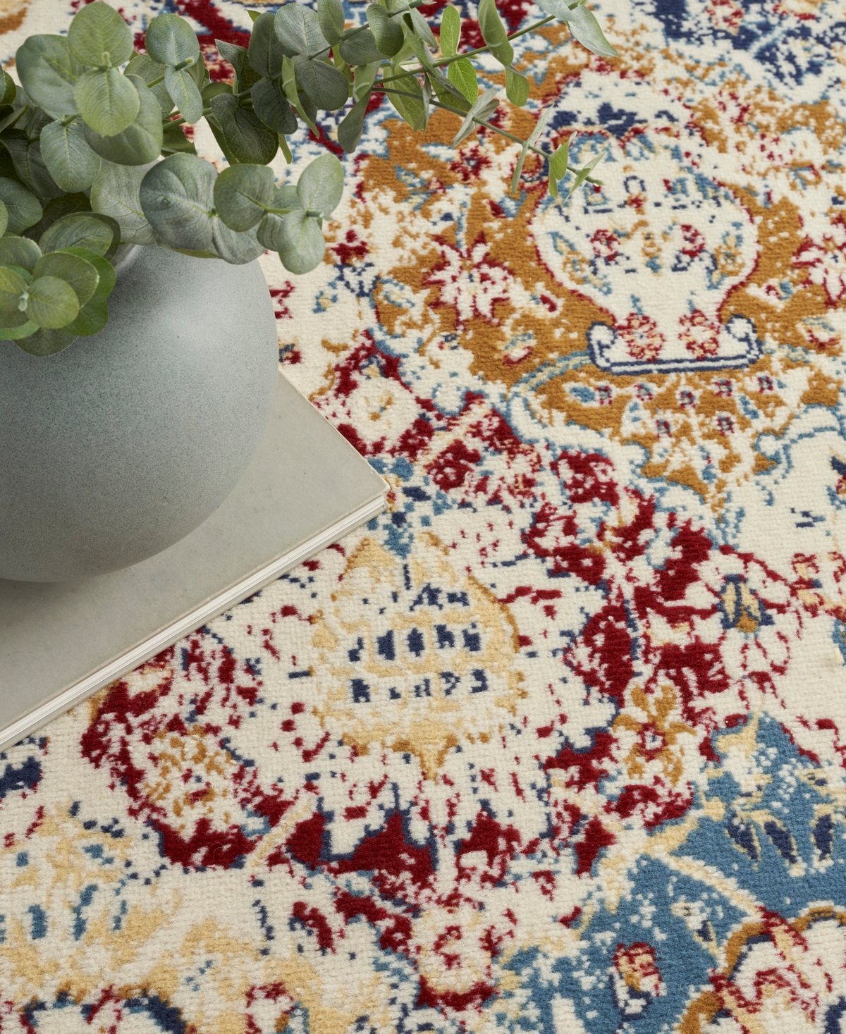 Nourison Home Grafix Grf31 7'10"x9'10" Area Rug In Blue,multi
