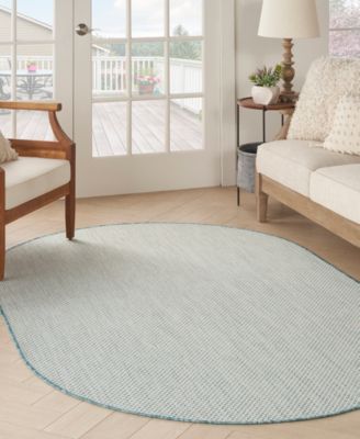 Courtyard COU01 5'x8' Oval Area Rug