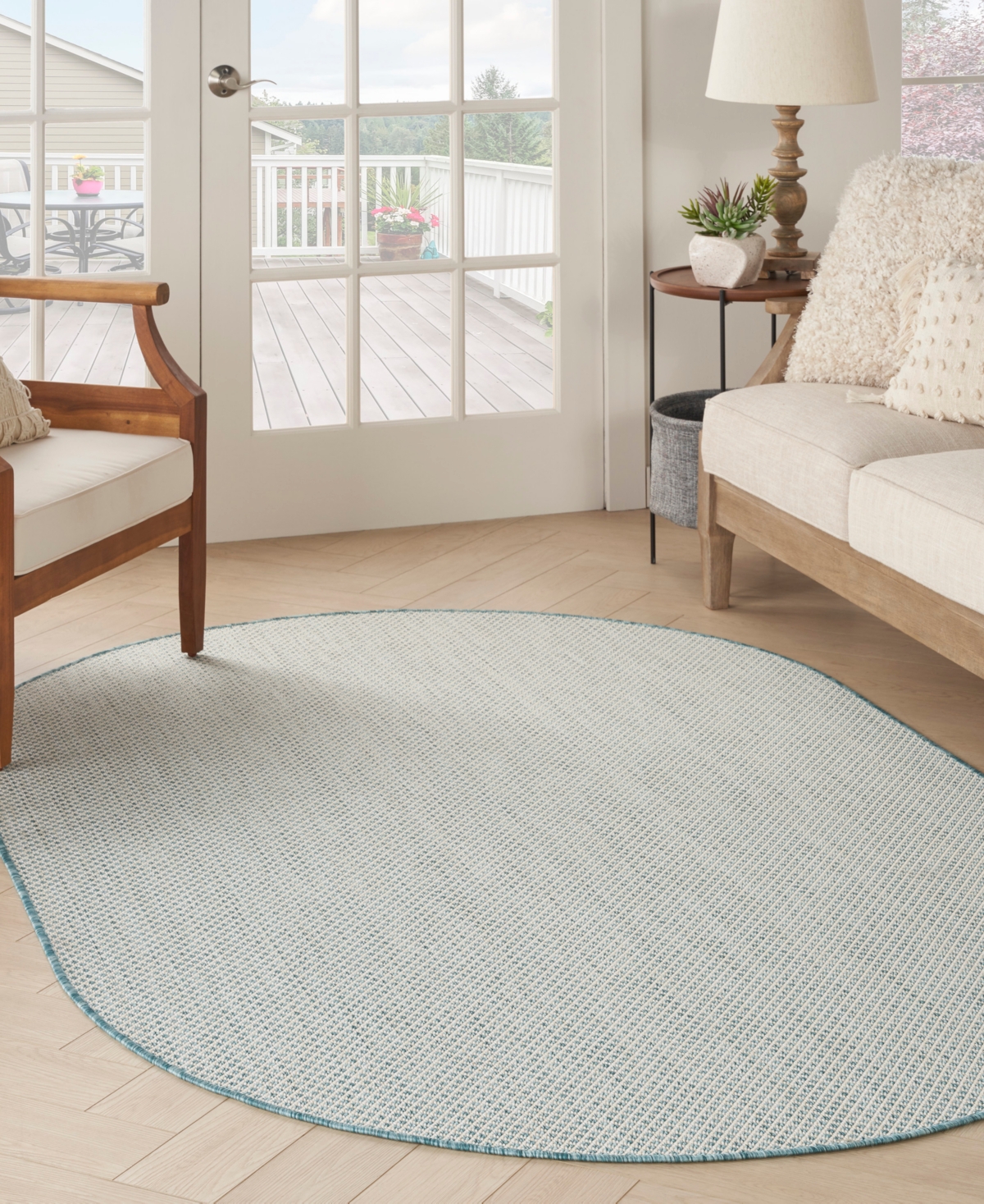 Nourison Home Courtyard COU01 5'x8' Oval Area Rug