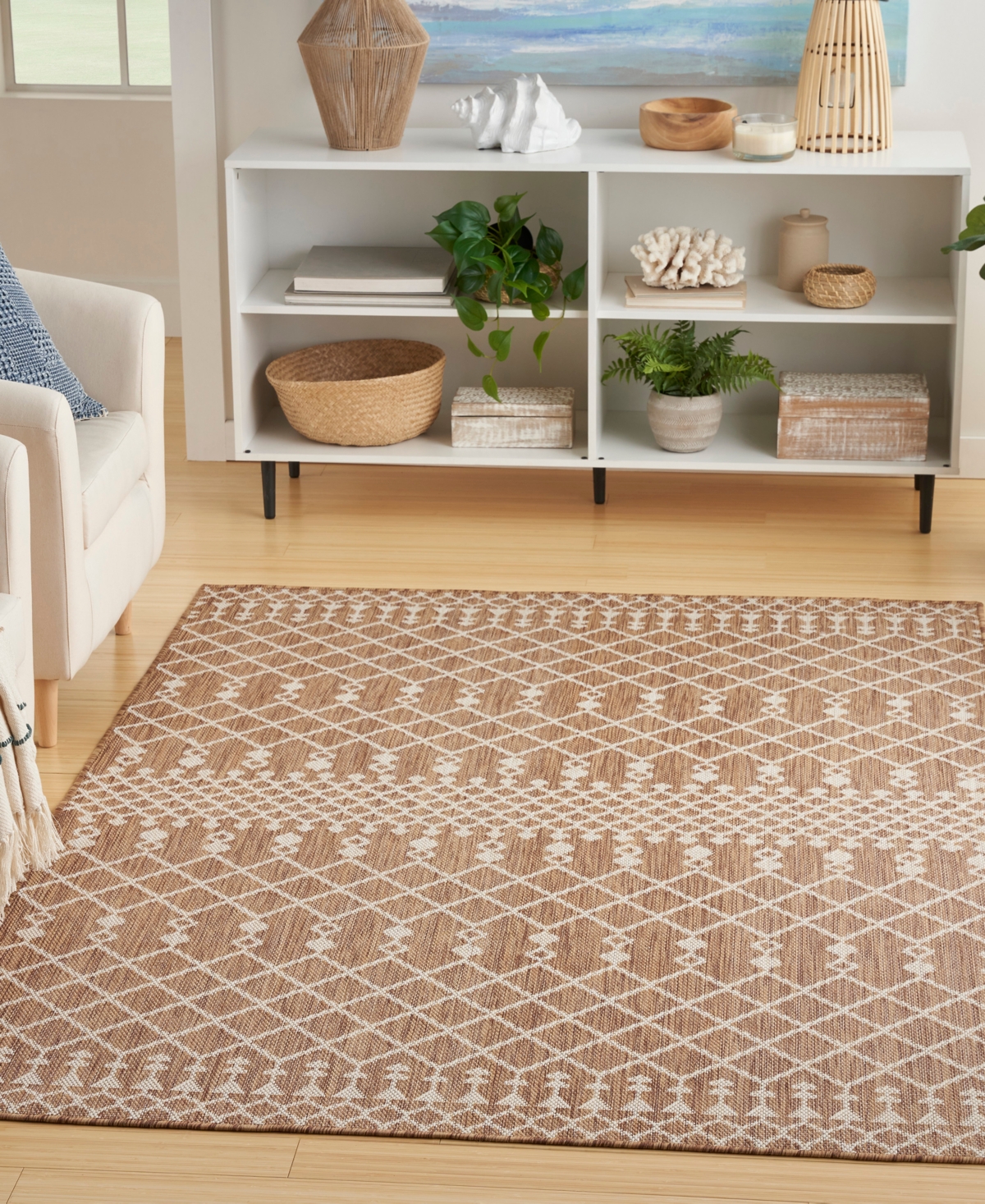 Nourison Home Positano Pos02 7'x10' Area Rug In Camel
