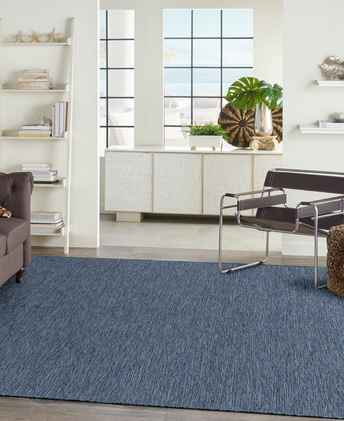Nourison Home Washable Solutions Wsl01 8'x10' Area Rug In Navy