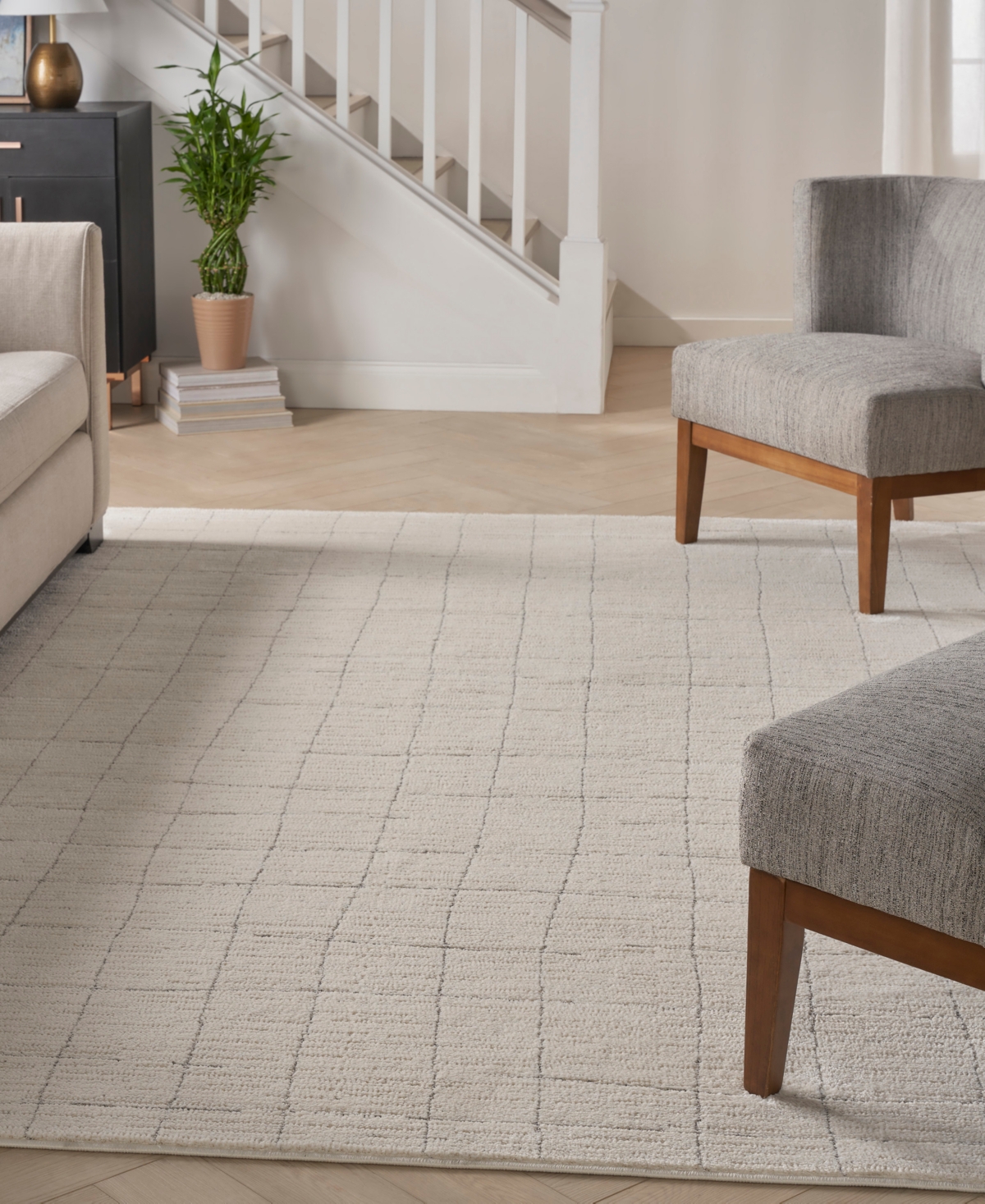 Nourison Home Andes And04 3'11"x5'11" Area Rug In Ivory,gray