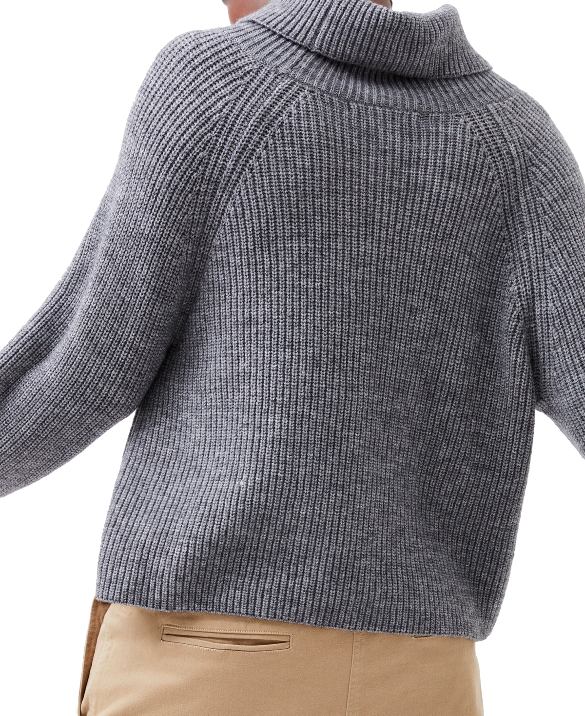 French Connection Women's Mersai Roll-neck Long-sleeve Sweater In Stone Grey Melange