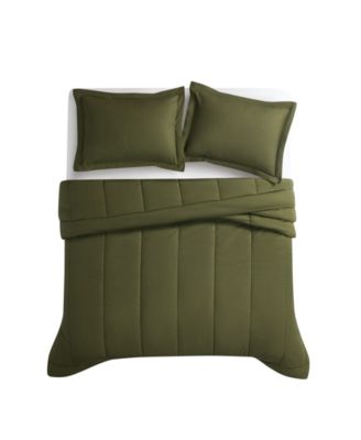 Solid Cotton Percale 2-Pc. Comforter Set, Twin/Twin XL