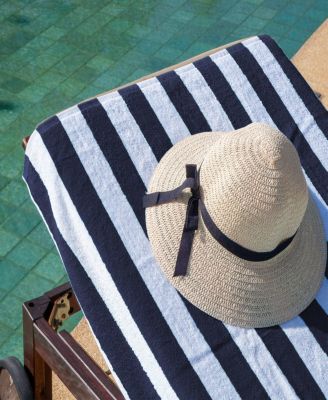 California Cabana Beach Towel (4 Pack, 30x70 in.), Striped, Soft Ringspun Cotton, Oversized Cabana Pool Towel