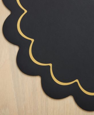 Scallop Edge 15" Round Reversible Placemats, Set of 6