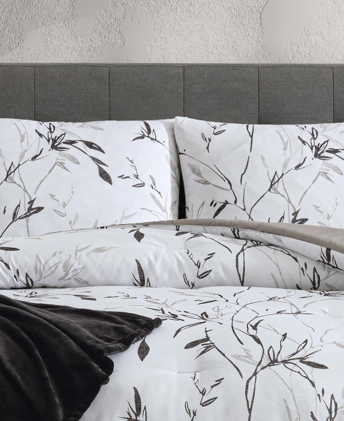 Kenneth Cole New York Closeout!  Ink Wash Vine 3-pc. Comforter Set, Twin In White