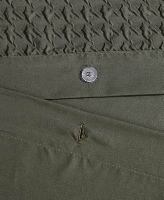 Houndstooth Embossed 3-Pc. Duvet Cover Set, Full/Queen