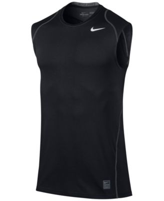 nike men's pro cool fitted sleeveless shirt