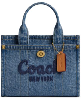 COACH コーチ Cargo Tote Bag 20 かわいすぎるミニトート COACH Mini Denim Cargo Tote 20 - Macy's
