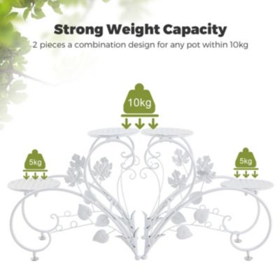 Classic Art Metal Plant Stand Flower Pots Holder Rack Plant Garden Balcony Patio