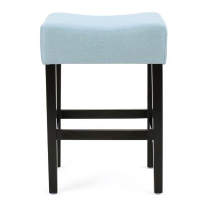 Set Of 2, 26.75" Backless Leather Counter Height Barstool